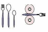 Brushes for cutlery — Bowl, scoop, blade and handle processing — Original photograph