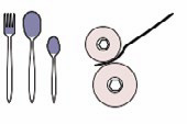 Brushes for cutlery — Bowl, scoop, blade and handle processing — Original photograph
